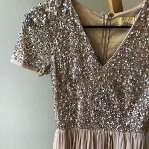 Maya Sequin Top Pink Bridesmaid Dress